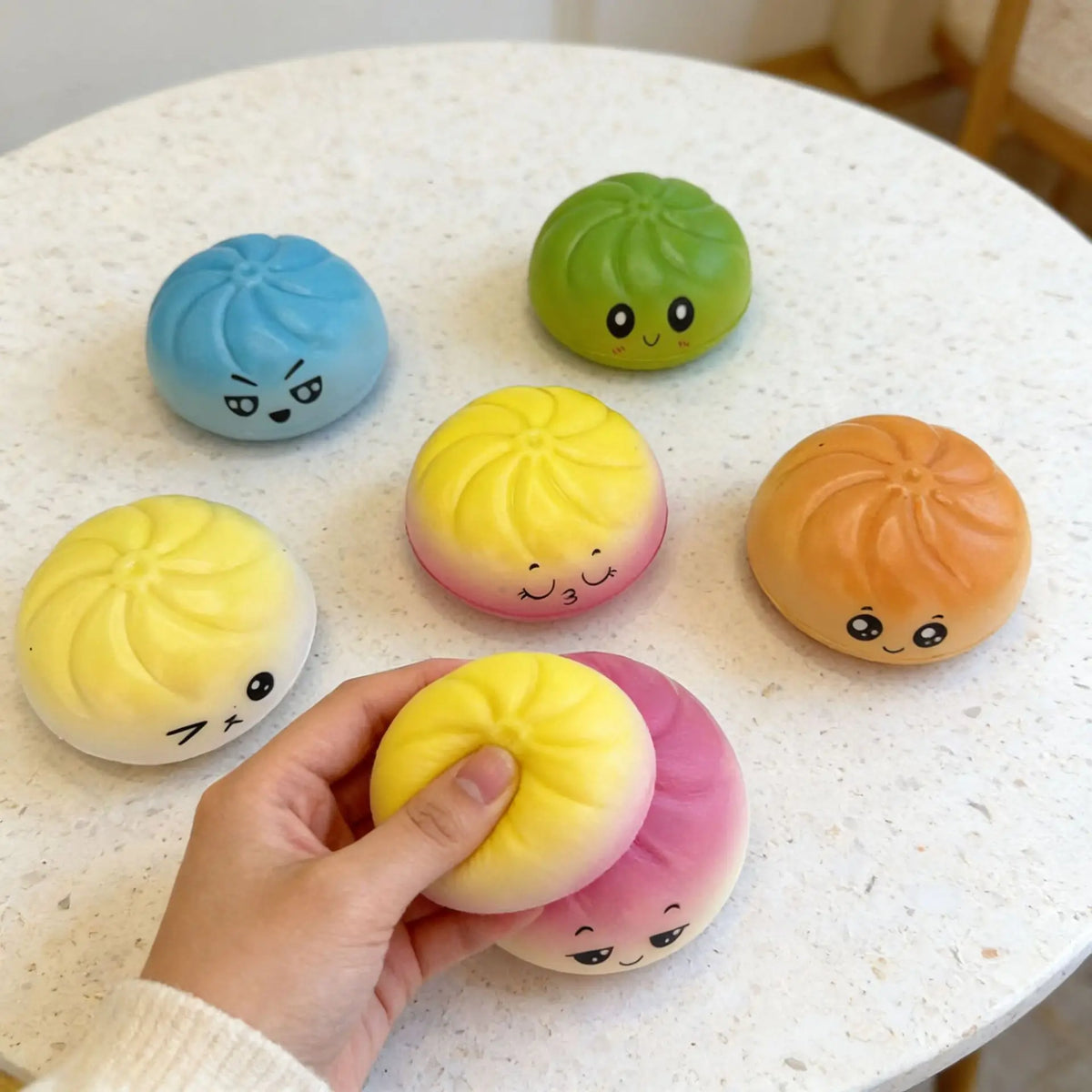 Squishy Bun Mystery Blind Box Rainbow Fidget Toy