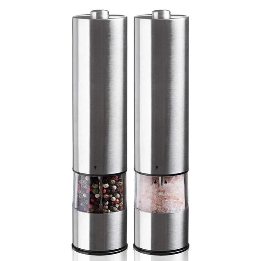 Electric Salt & Pepper Grinder – Stainless Steel Automatic Spice Mill