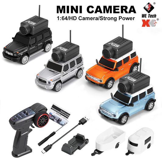 WLToys Mini RC Car with 720P FPV Camera WiFi App Control 1:64 Scale