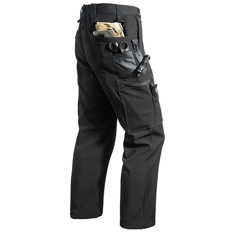 Men's Fleece Softshell Cargo Pants – Tactical Hiking Trousers