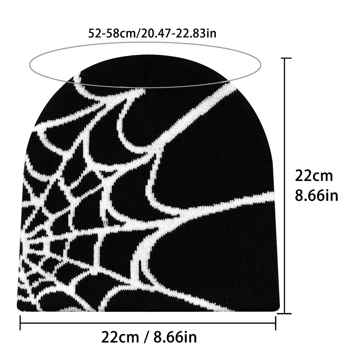 Y2K Spider Web Knit Beanie – Unisex Outdoor Sports Hat
