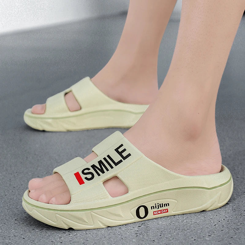 Men's Massage Slide Sandals – Soft Sole Indoor Outdoor Slippers