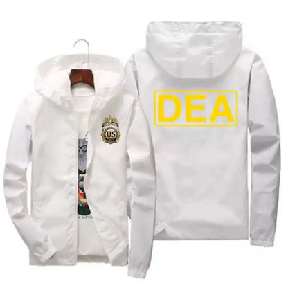 Men's Printed Windbreaker Jacket – Lightweight Hooded Zip Coat