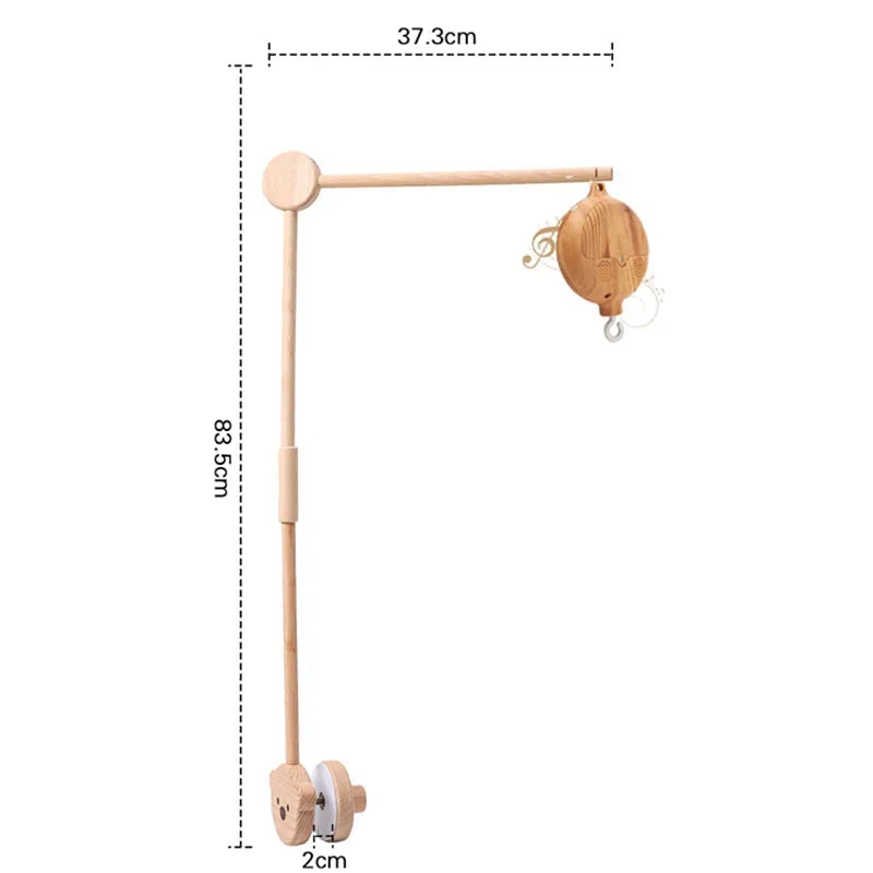 Baby Crib Mobile Music Box – Rotating Arm with Hanging Rattles & Soothing Melodies