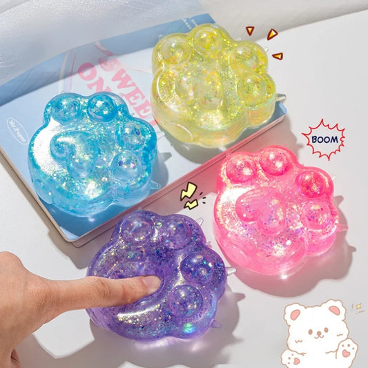 Squishy Axolotl Stress Relief Toy – Glitter Squeeze Fidget