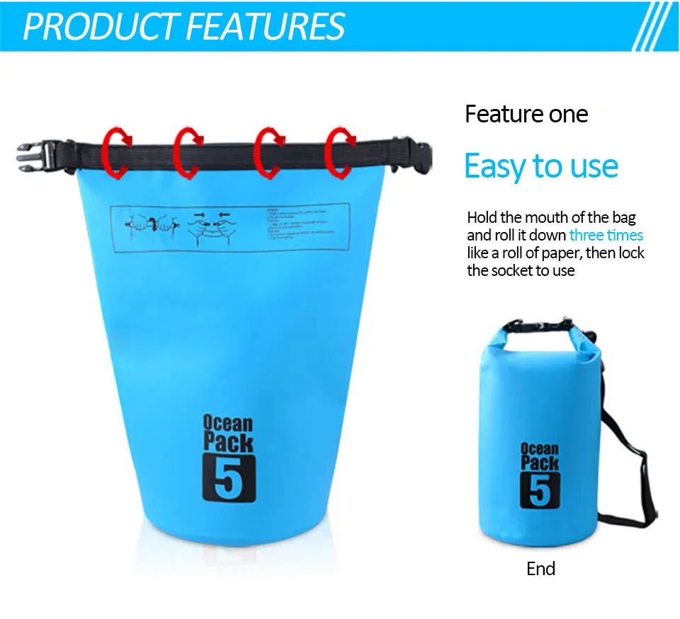 Waterproof Dry Bag PVC Ocean Pack 2L 5L 10L 20L 30L