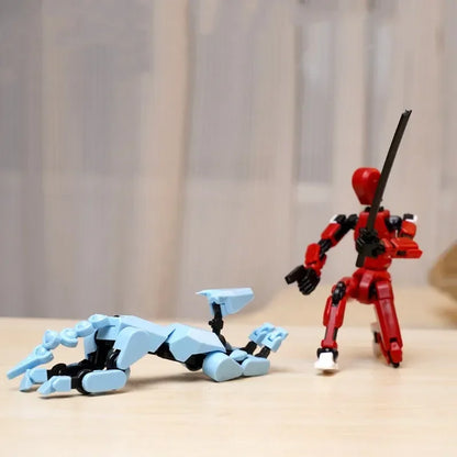 3D Printed Multi-Jointed Robot Action Figure – Full Articulation with Accessories