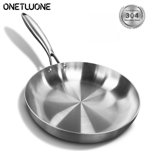 304 Stainless Steel Frying Pan – Uncoated Nonstick Cookware