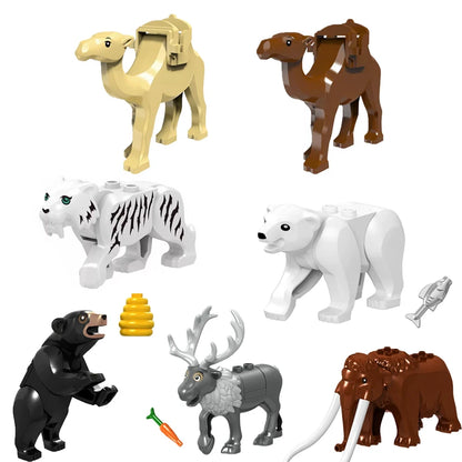 Animal Building Block Mini Figures – MOC Zoo & Farm Creatures Set for Kids