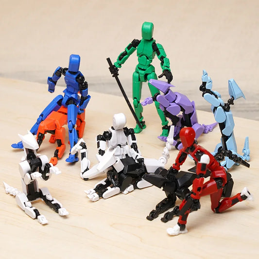 Multi-Jointed Movable Robot Action Figure with Accessories