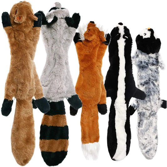 Squeaky No-Stuffing Dog Toy – Plush Animal Chew Toy