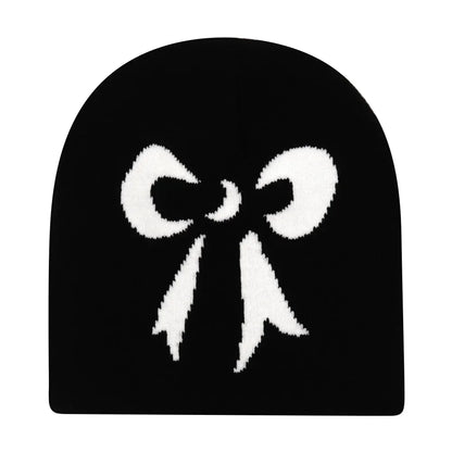 Y2K Letter Print Knit Beanie Hat – Unisex Winter Cap