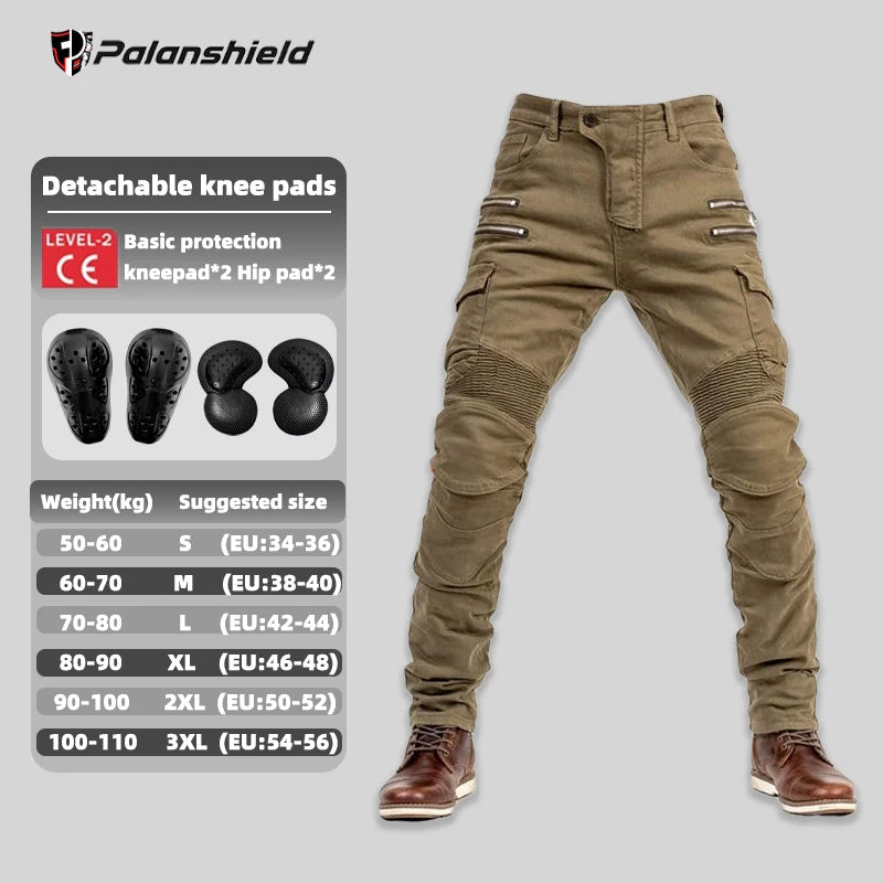 Motorcycle Riding Pants with CE Level 2 Armor Pads – Men & Women