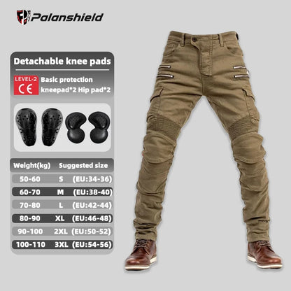 Motocross Riding Jeans with CE Armor Pads – Men & Women
