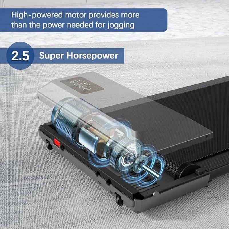 2-in-1 Walking Pad Treadmill – 2.5HP, 300 lbs Capacity, LCD Display