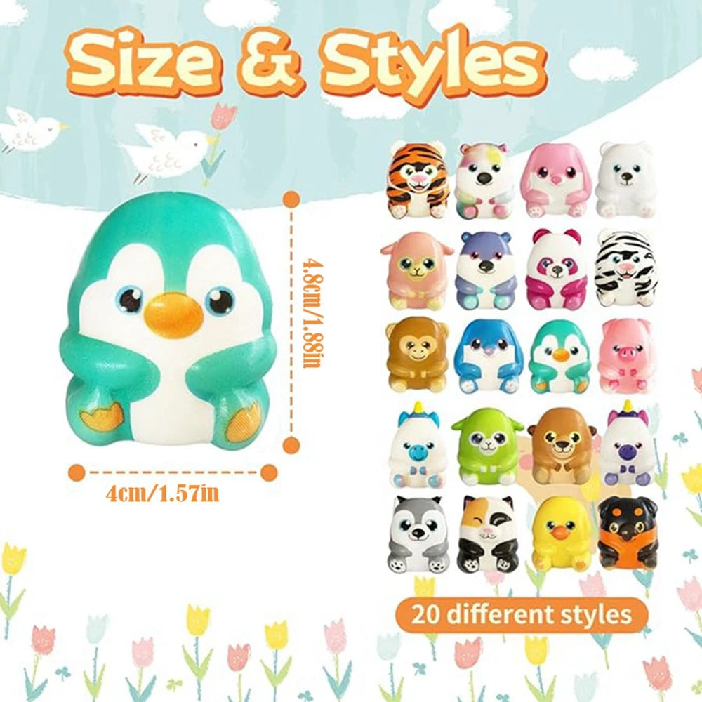 Kawaii Animal Squishy Toys Set - Slow Rising Stress Relief Squishies for Kids