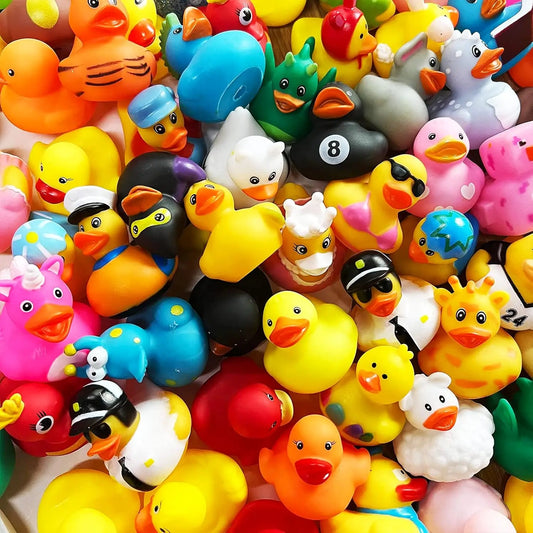 Rubber Duck Bath Toy Assortment Bulk Pack – 5 to 100 Pieces