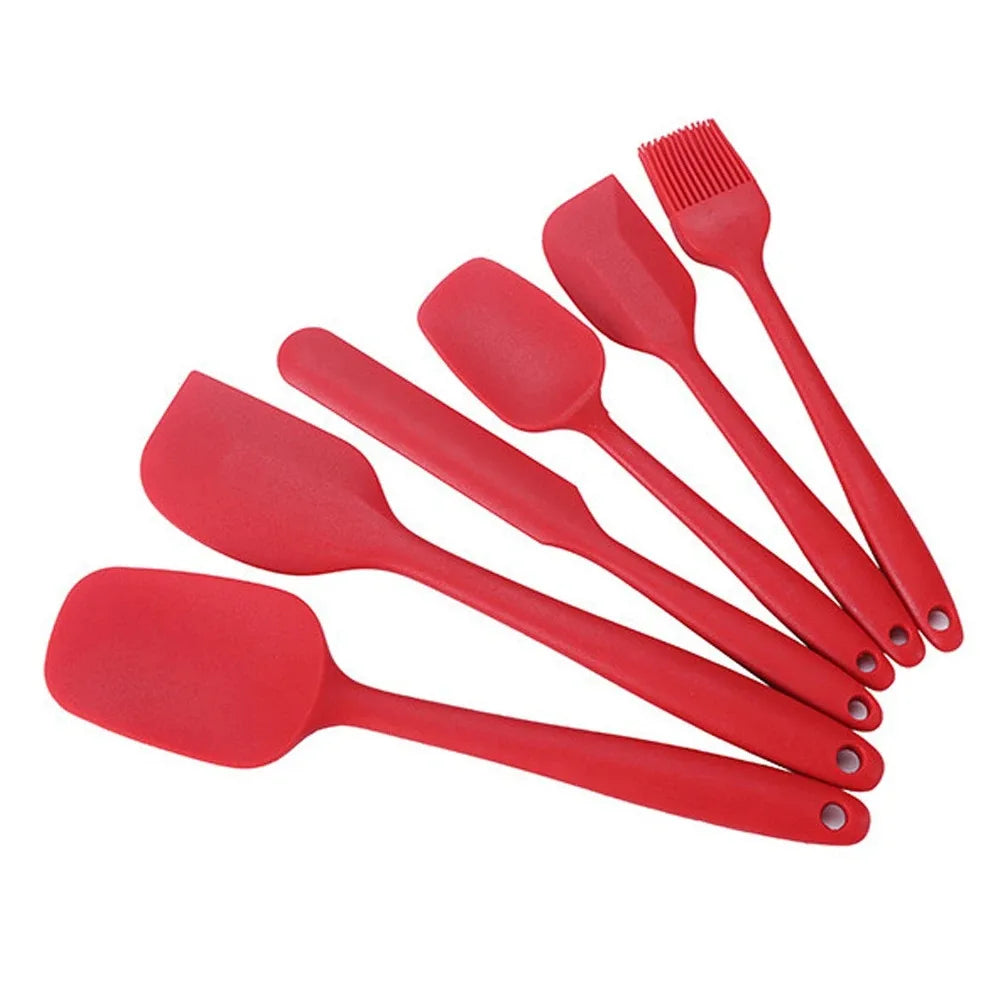 Silicone Spatula Set of 6 – Food Grade, Heat Resistant, Non-Stick