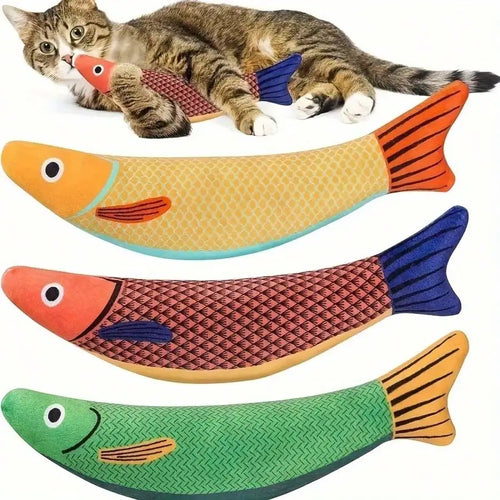 Realistic Fish Cat Toy – Sound-Producing Soft Plush Pet Toy