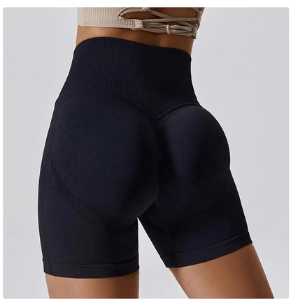 Seamless High-Waist Scrunch Butt Shorts for Women
