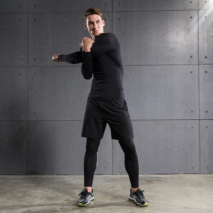 Men's Compression Long Sleeve Shirt – Quick-Dry Gym Top