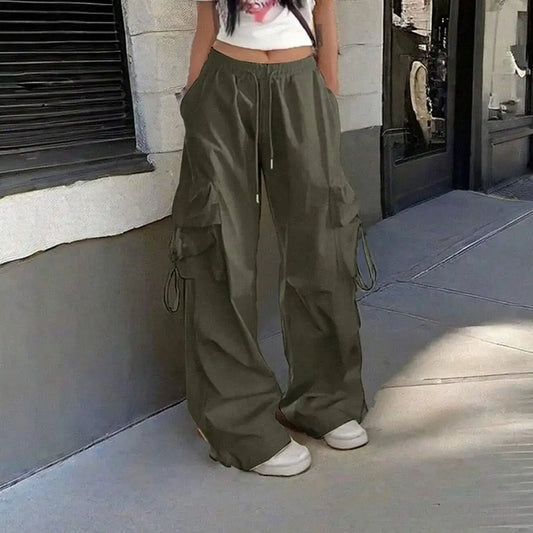 Women's Oversized Cargo Jogger Pants with Pockets