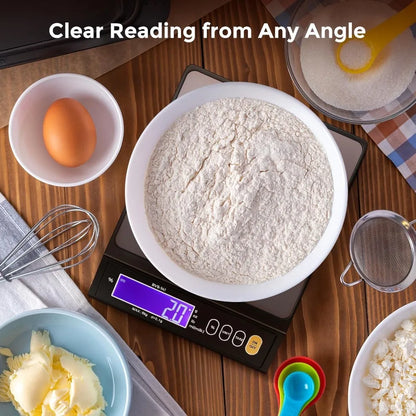 Digital Kitchen Scale with LCD Display – Waterproof Stainless Steel