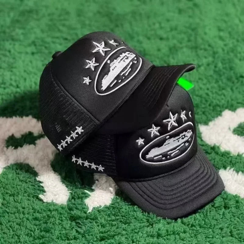 Five Star Mesh Trucker Hat – Unisex Hip Hop Snapback Cap
