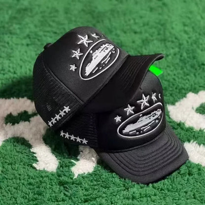 Five Star Mesh Trucker Hat – Unisex Hip Hop Snapback Cap