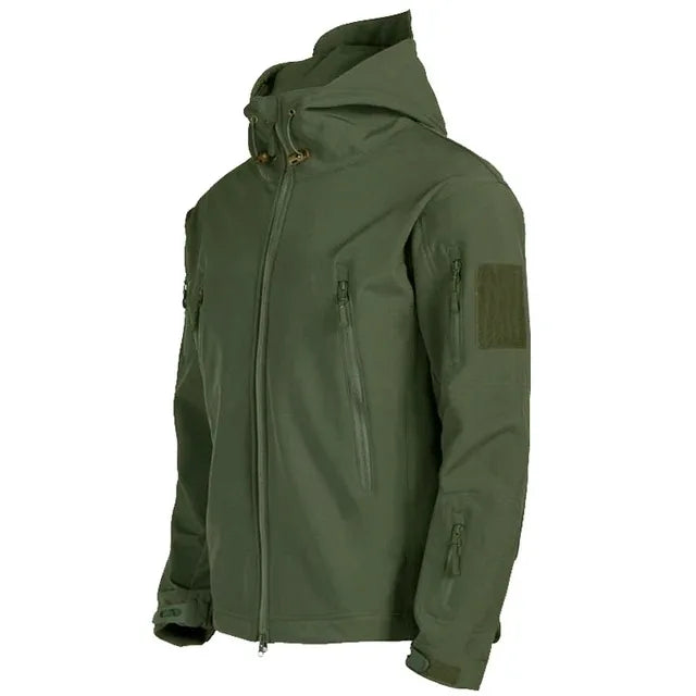 Men's Tactical Soft-Shell Hooded Jacket – Waterproof Military Outdoor Coat