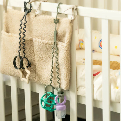 Baby Pacifier Clip Chain Silicone Teether with 2 Adjustable Clips