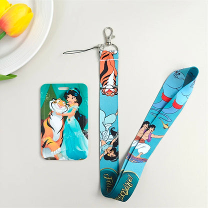 Anime Cartoon Lanyard with ID Card Holder & Keychain Strap