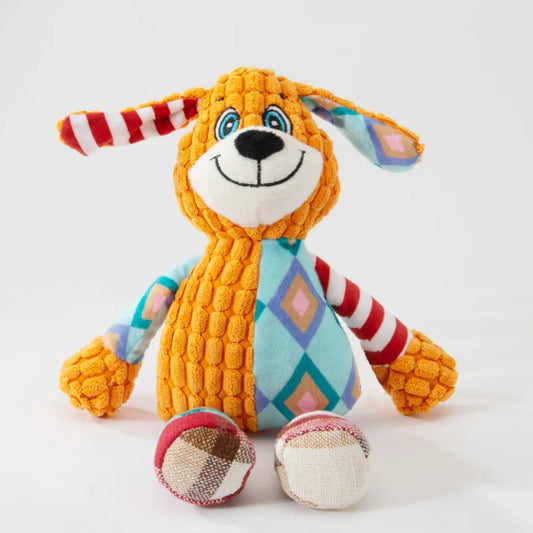Squeaky Plush Pet Toy – Cute Animal Chew Toy for Dogs & Cats