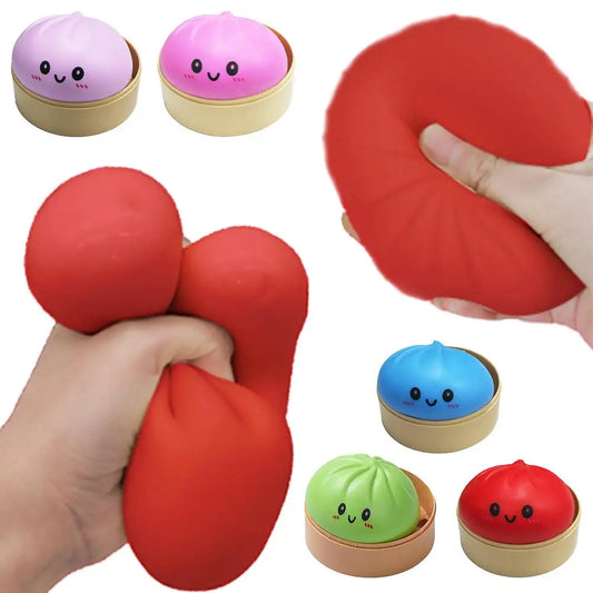 Squishy Dumpling Fidget Toy – Cute Stress Relief Squeeze