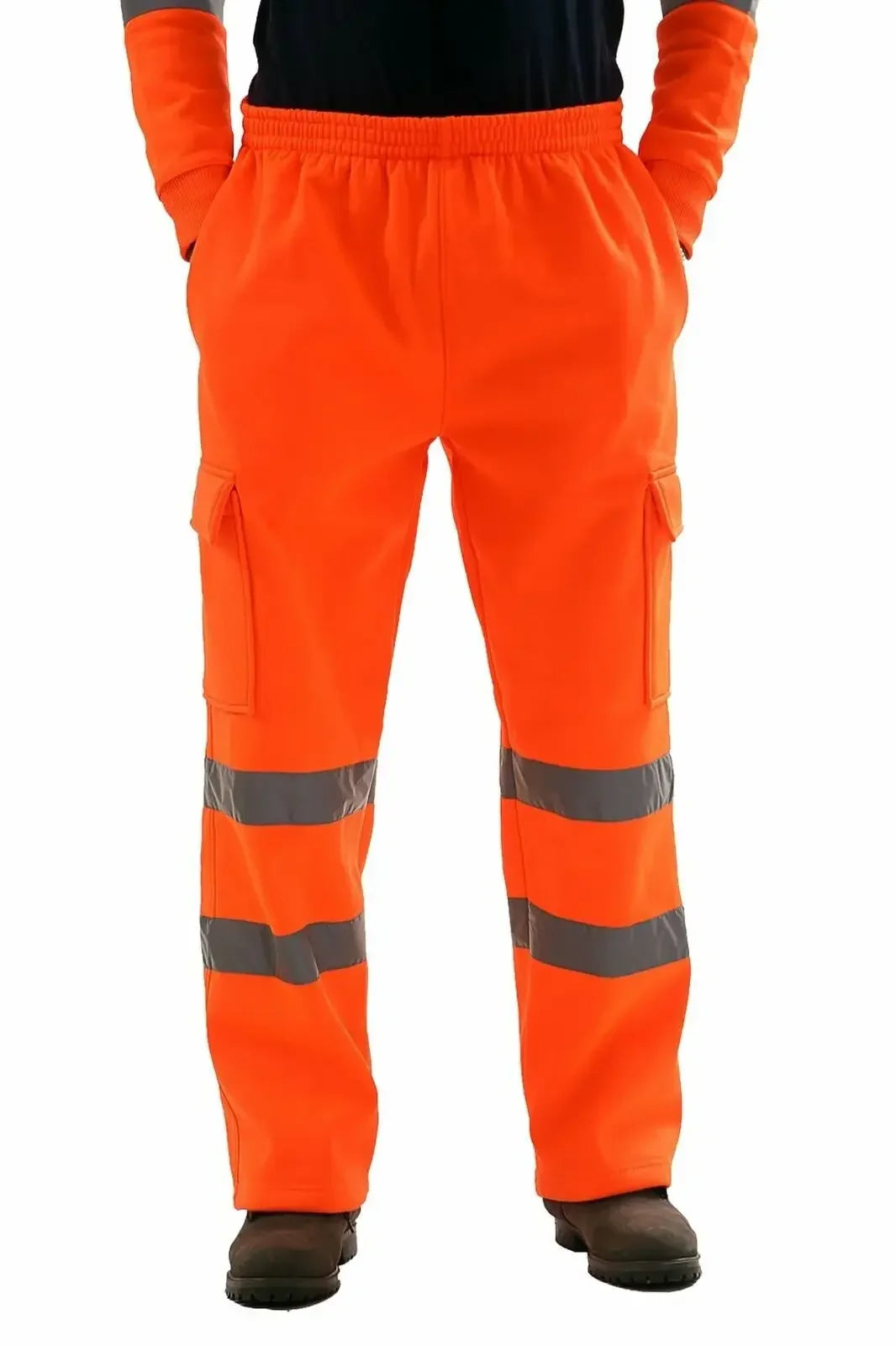 Men's Reflective Safety Cargo Sweat Pants – Hi-Vis Workwear Joggers