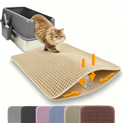 Cat Litter Mat – Double Layer Waterproof Non-Slip Trapping Pad