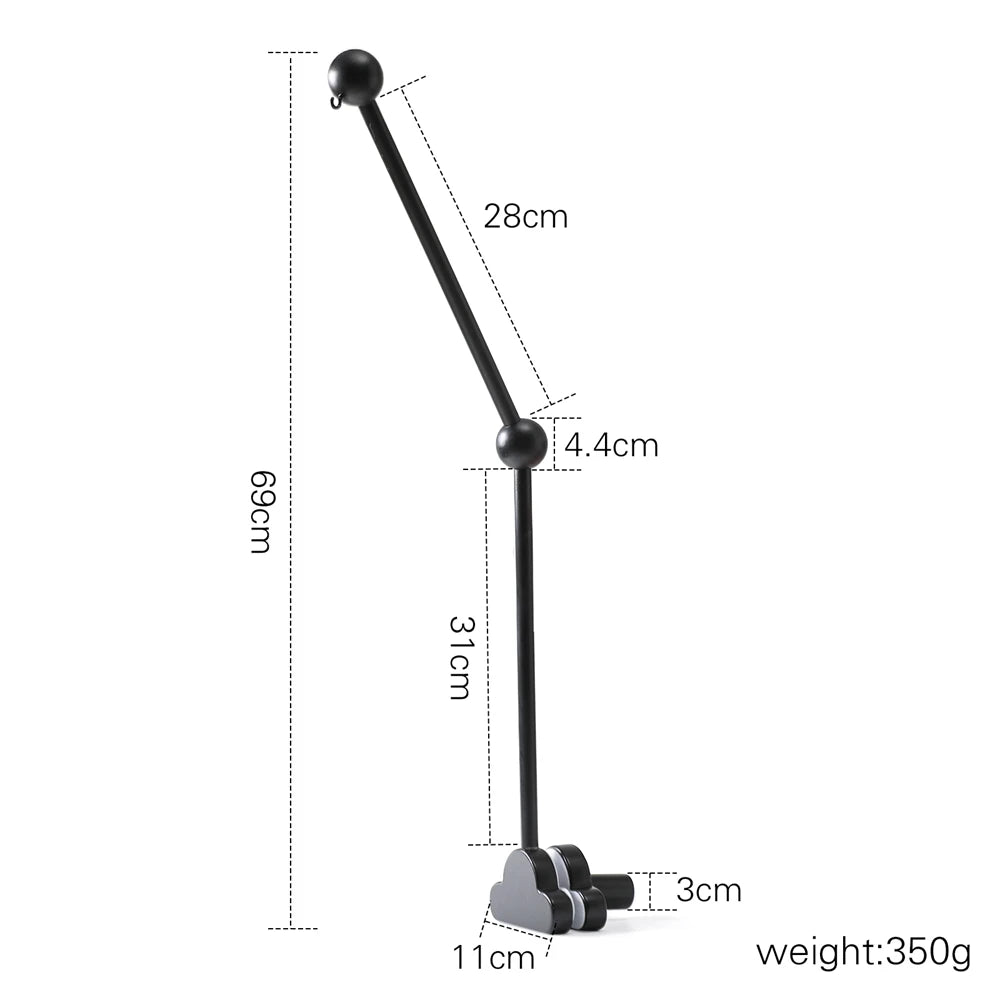 Wooden Baby Mobile Arm Bracket for Crib – Newborn Hanging Toy Holder