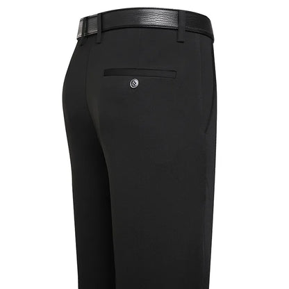 Men's Business Casual Trousers – Slim Fit, Elastic Waist, Lightweight Summer Pants