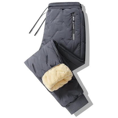 Men's Fleece-Lined Thermal Sweatpants – Waterproof Winter Joggers