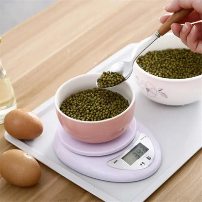 Digital Kitchen Scale 5kg – Portable Food Weight Scale