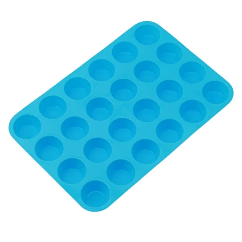 24-Cup Silicone Muffin Pan – Mini Cupcake & Baking Mold