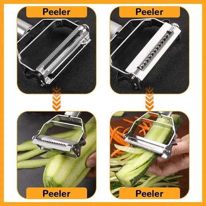 4-in-1 Stainless Steel Vegetable Peeler & Julienne Slicer