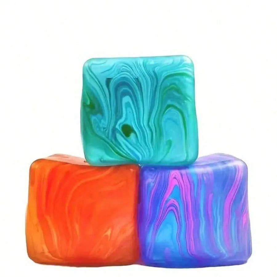 Slow Rebound Ice Cube Squeeze Toy – Soft Stress Relief