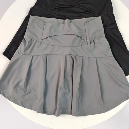 Ice Silk Skort for Women – High Waist Quick-Dry Athletic Skirt