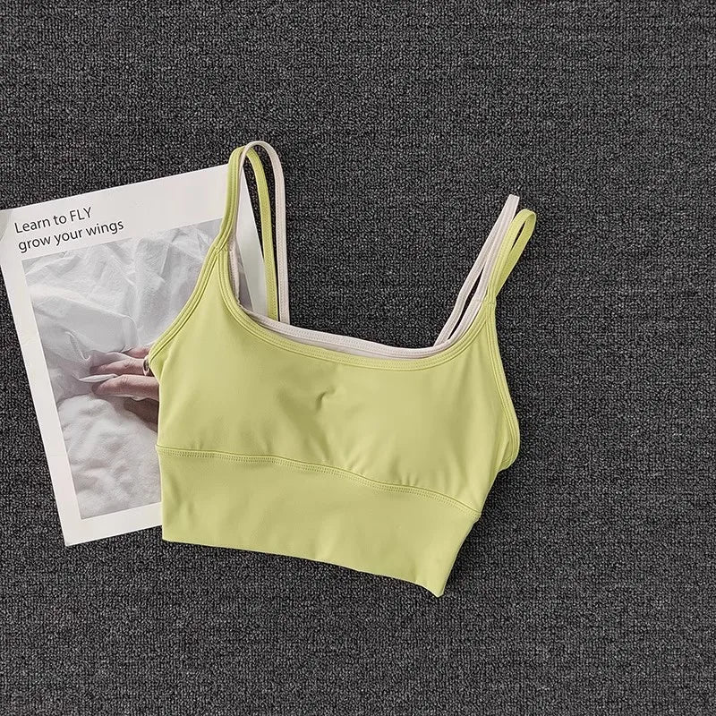Women's Push-Up Sports Bra – Breathable Shockproof Gym Crop Top