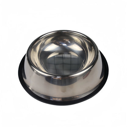 Stainless Steel Pet Bowl for Dogs & Cats – Non-Slip, 6 Sizes