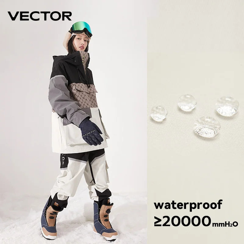 Vector Meteor Ski Jacket – Waterproof Hooded Snow Suit for Men & Women
