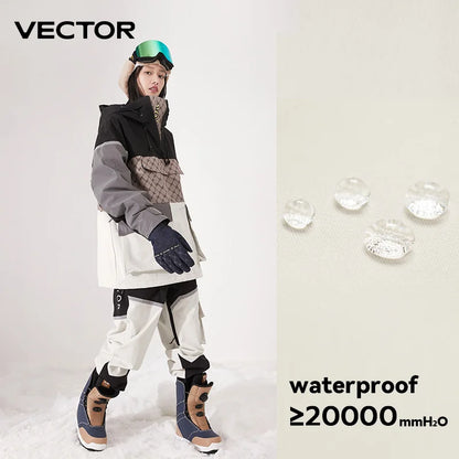 Vector Meteor Ski Jacket – Waterproof Hooded Snow Suit for Men & Women