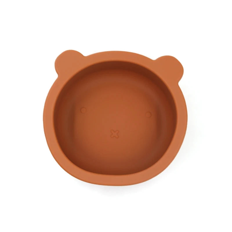 Bear Silicone Baby Feeding Bowl with Suction – 300ml