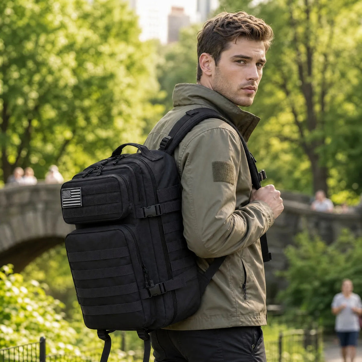 45L Tactical Backpack – MOLLE Large Capacity Travel Bag